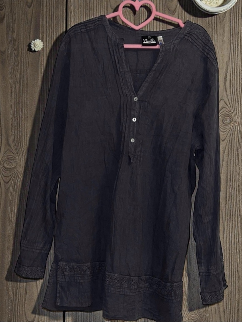 Noelle Women's Gray Tunic Top